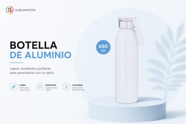 Botella Sublimación tapón transparente